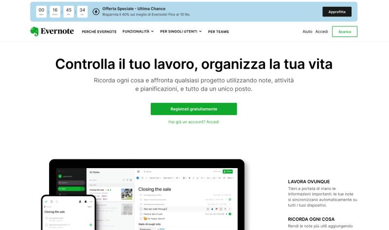Call to Action Evernote